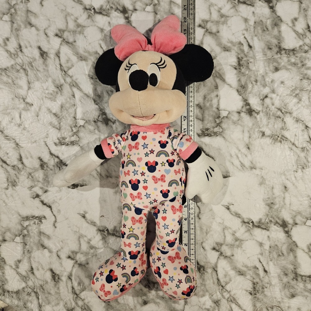 Disney Minnie Mouse Plush Bundle Pink Polka Dot Build‎ A Bear & Minnie PJ Outfit - Picture 2 of 9